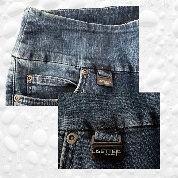 LISETTE L Montreal Betty Pearl Beaded PULL ON Cropped Skinny Jeans 30" Waist - Picture 8 of 9